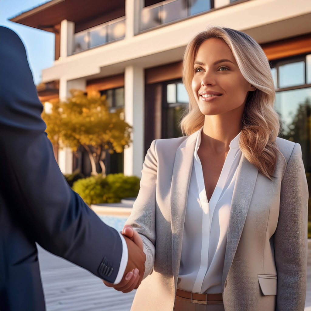 picture of a woman shaking hands