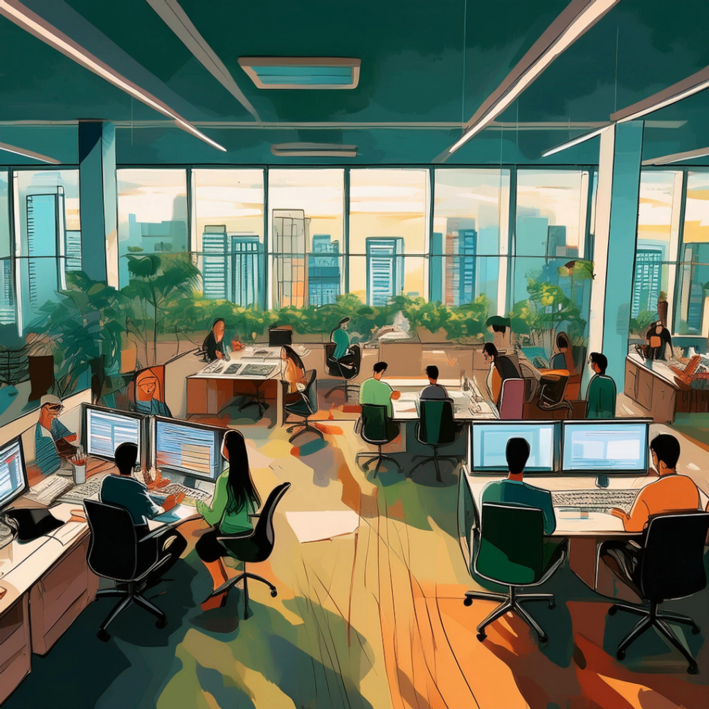Coworking spaces provide a shared workspace environment 