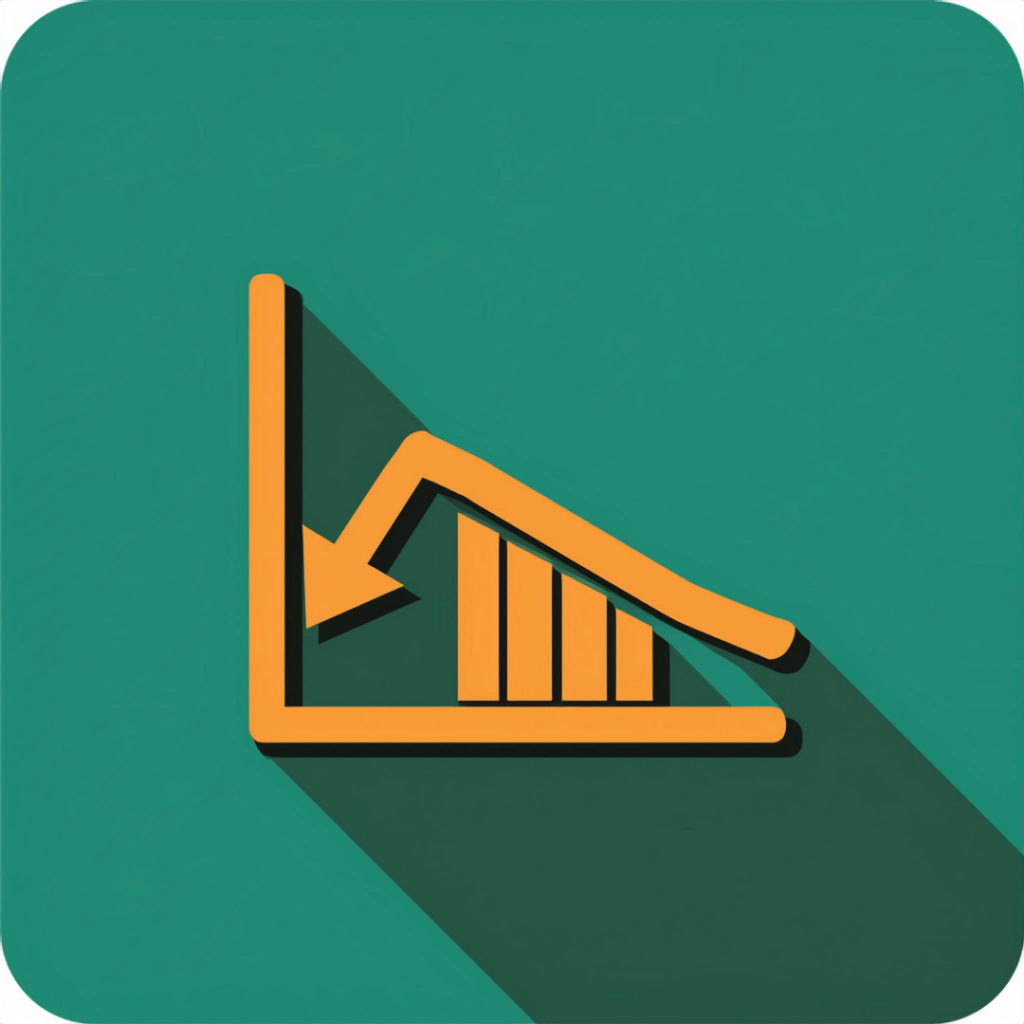 Socioeconomic Patterns 3 icon symbolizing decline