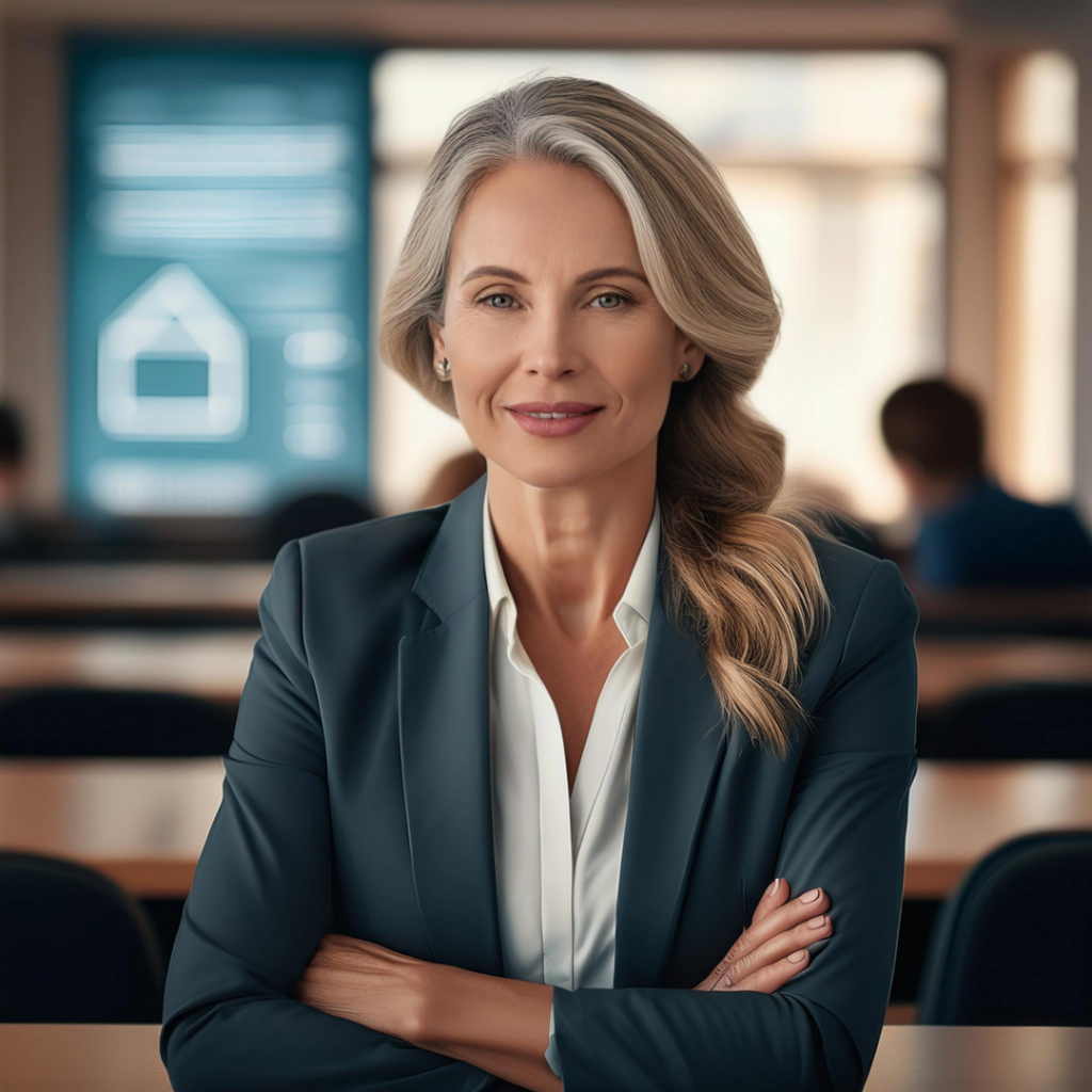 picture of a Commercial Real Estate Investment Advisor sitting in a classroom