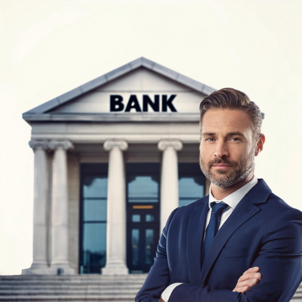 Past, Present and Future - Who Cares? 2 image of a banker